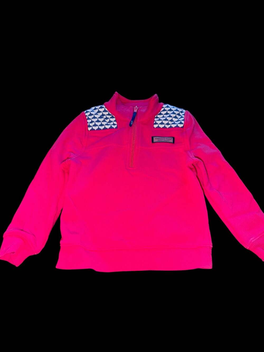 Vineyard Vines Girls 1/4 Zip Pullover Pink  Size 3T